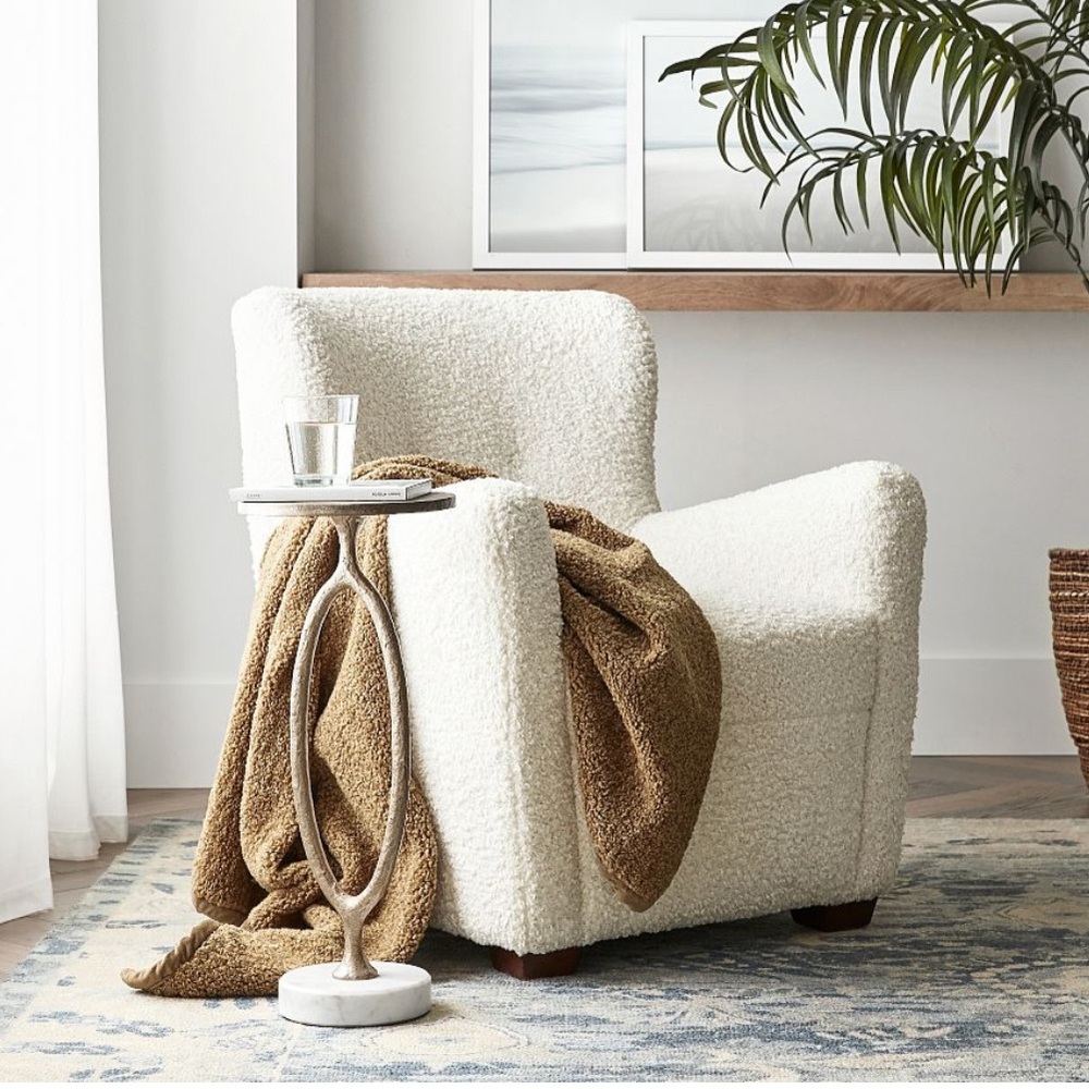 Pottery Barn Cozy Teddy Faux Fur Throw 60xx80 tobacco brown